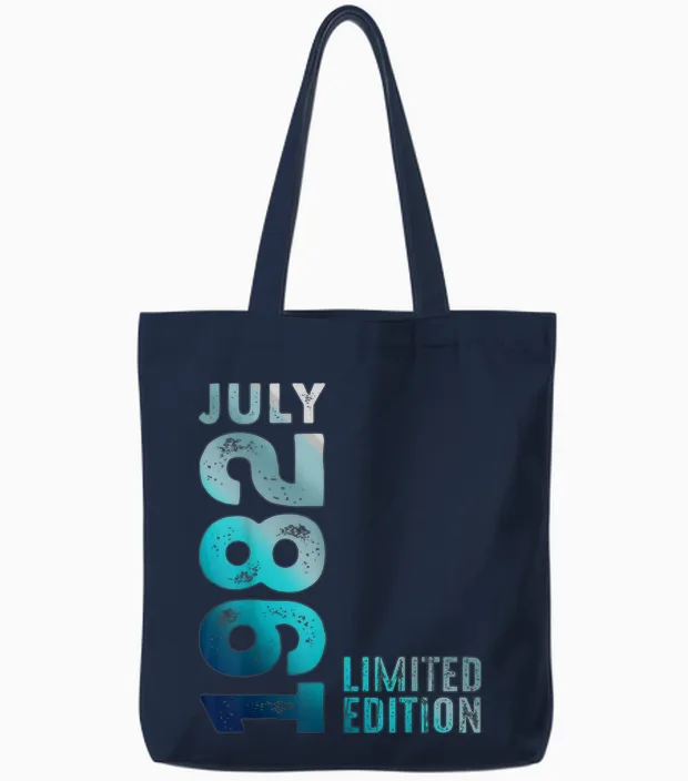 Juillet 1982 Année 1982 Vintage 1982 Rétro 1982 édition Limitée Tote Bags in Navy