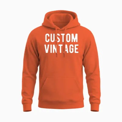 Custom Vintage Unisex Hoodie - Orange