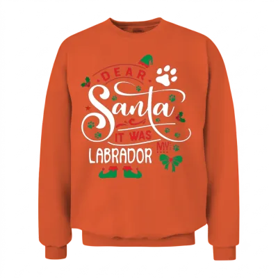 Labrador Dog Christmas Dog Breed Unisex Sweatshirt - Orange