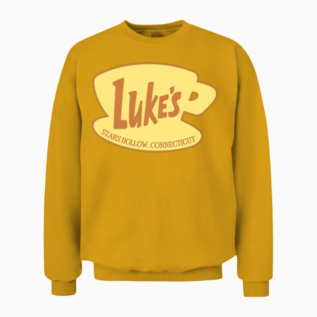 Luke's Diner Logo Unisex Sweatshirt in Gold