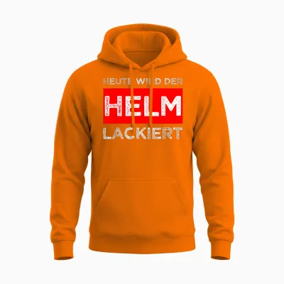 T-Shirt with German Text "tag Wird Der, Black Unisex Hoodie - Safety Orange