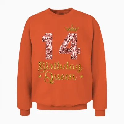 Damen 14. Königin Geburtstag 14 Jahre 14 Unisex Sweatshirt - Orange