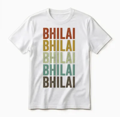 Bhilai India Retro Vintage Unisex T-Shirt - White