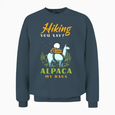 Funny Hiking Hiker Gift Unisex Sweatshirt - Dark Heather