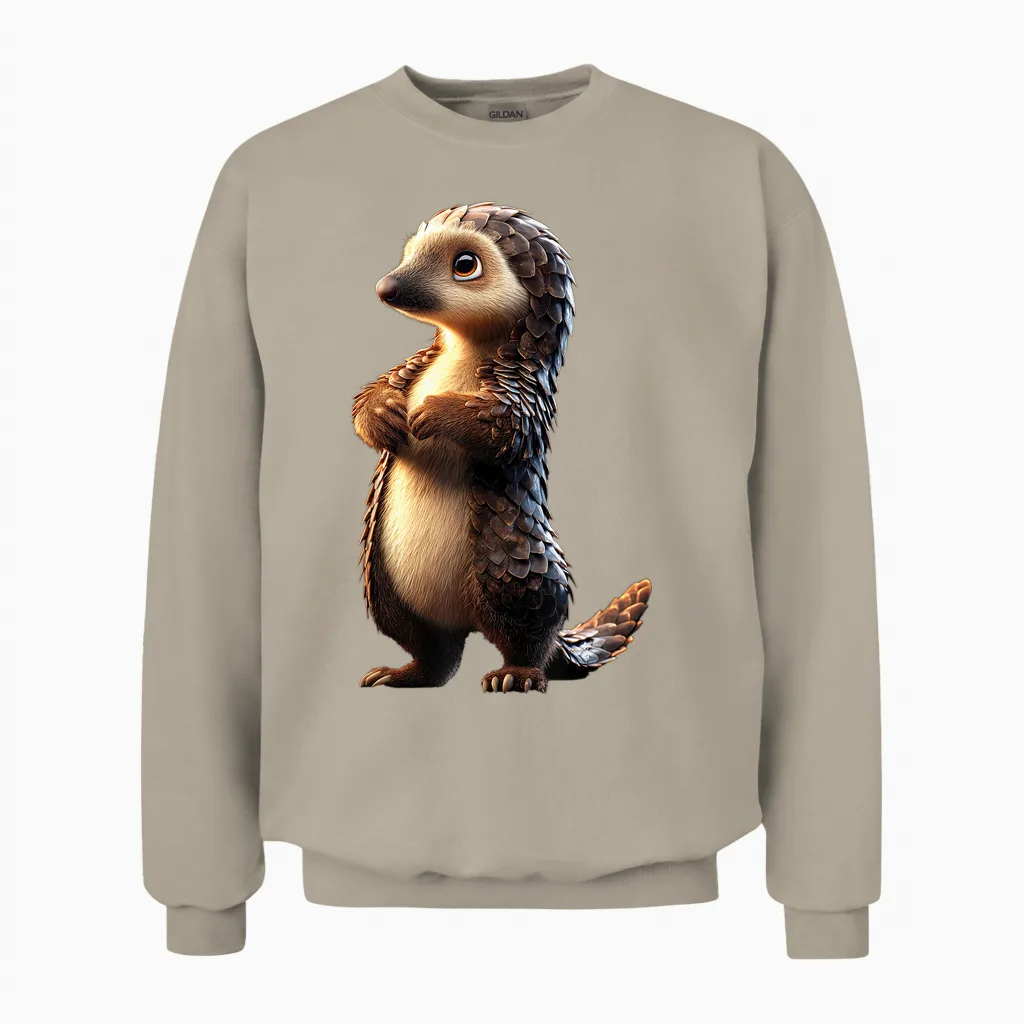 Pangolin Cute Scaly Anthill Pangolins Unisex Sweatshirt in Sand