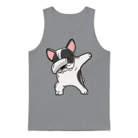 Dab Dog — Lovers Unisex Tank Top - Sport Grey – 1