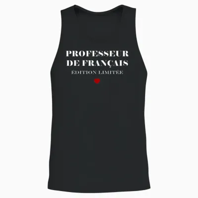 Funny French Teacher Super Edition French Teacher T-Shirt, Black, S Unisex Tank Top - Black
