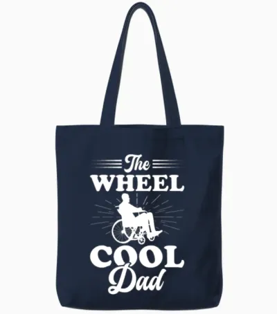 Funny Paraplegic Handicap Wheelchair Paraplegia Tote Bags - Navy