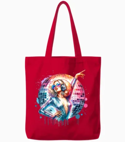 Retro Dancing Disco Queen Dancer 70s Tote Bags - Red