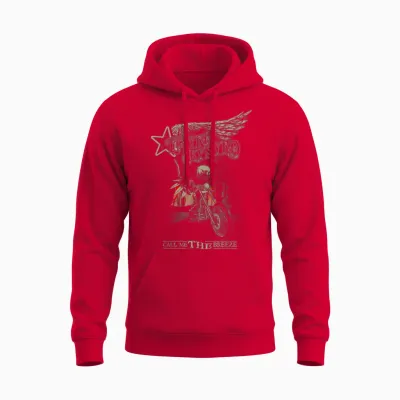 Lynyrd Skynyrd Call Me Breeze Biker Eagle Classic Retro Rock Unisex Hoodie - Red