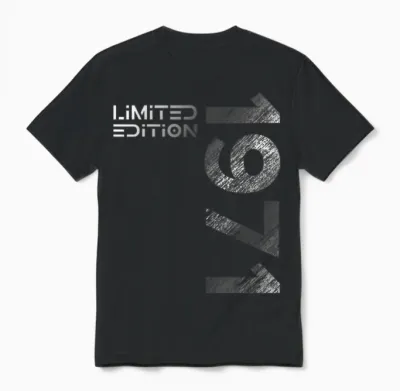 55. Geburtstag Limited Edition Jahrgang 1971 Mann Frau Unisex T-Shirt - Black