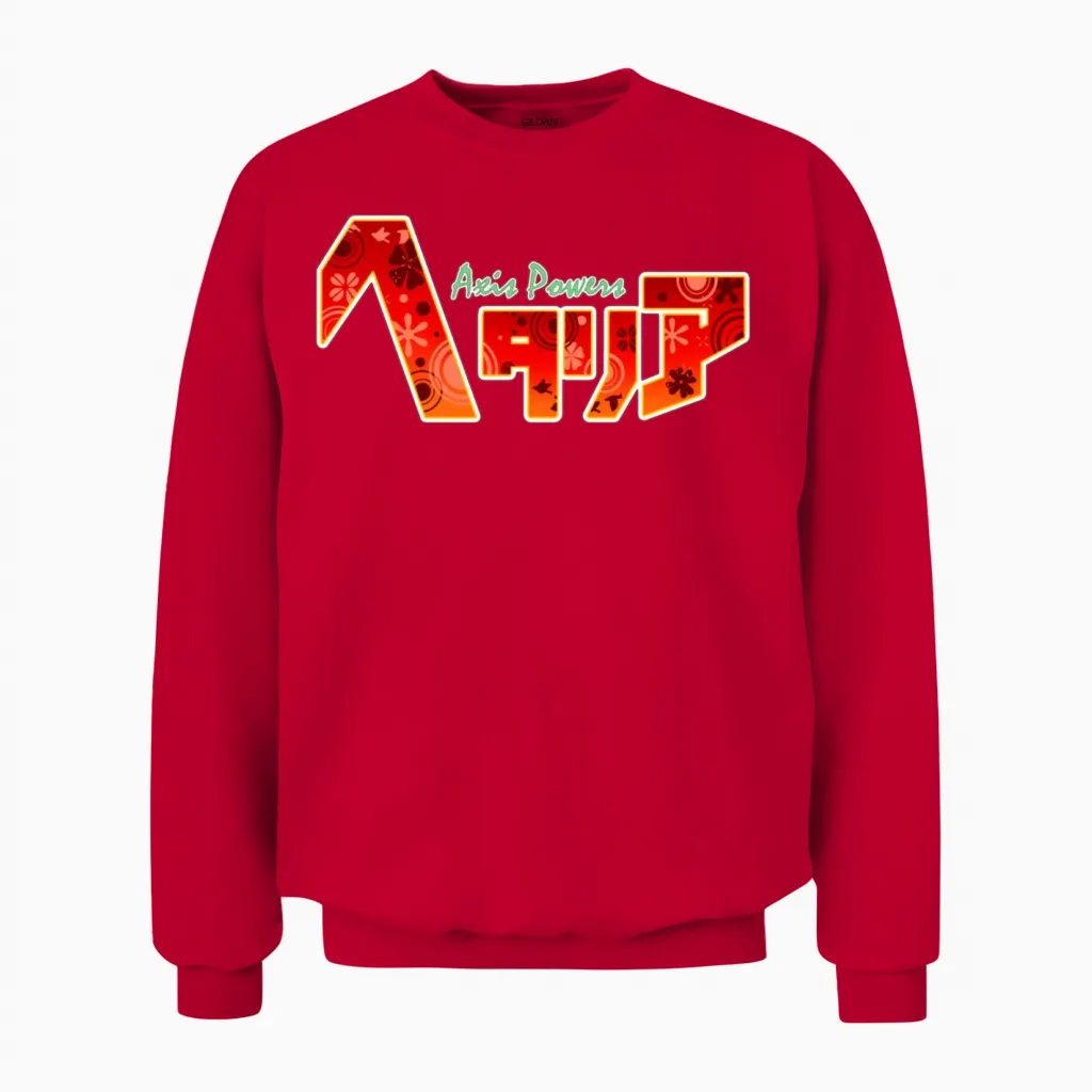 Hetalia Logo Duplicate At Unisex Sweatshirt in Red