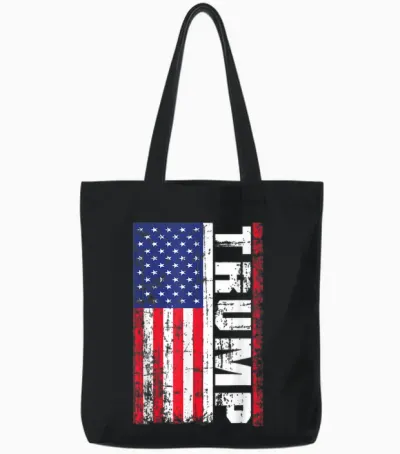 Président Donald Trump Drapeau Américain Vintage Pro Trump Tote Bags - Black