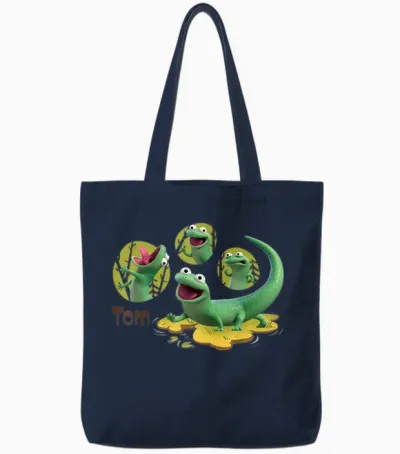 Disney and Pixar's Hoppers Tom the Lizard Lizard Lizard Tote Bags - Navy