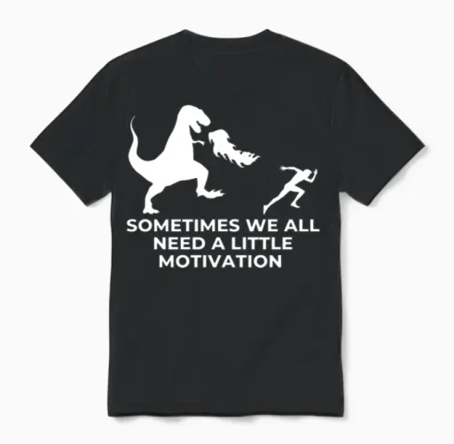 Funny Running Motivation Unisex T-Shirt in Black