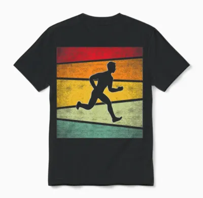 Jogging Retro Unisex T-Shirt - Black