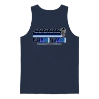 Nyaminyami Og 3 Color Waves Unisex Tank Top - Navy – 1