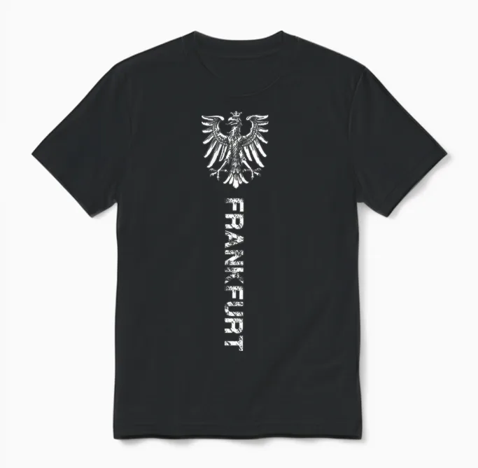 Frankfurt Ultras Frankfurt T-Shirt for Men and Women, Black Unisex T-Shirt in Black