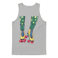 Retro Yellow Roller Skates Unisex Tank Top - Ash – 1