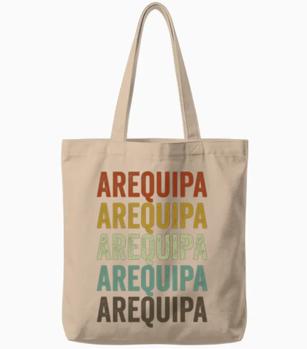 Arequipa Peru Retro Vintage Tote Bags - Natural