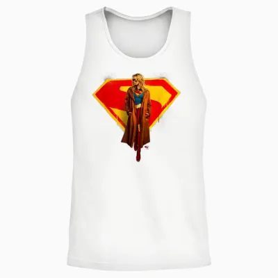 Supergirl 2026 and Logo Unisex Tank Top - White