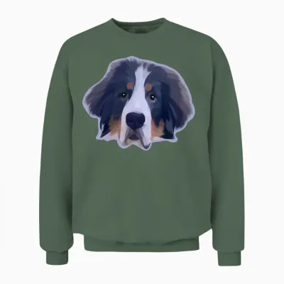Dog Blue Unisex Sweatshirt - Military Green
