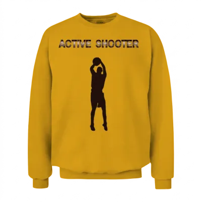 Active Shooter Basketball Unisex Sweatshirt - Gold