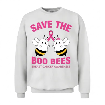 Mom Save the Boobees Funny Halloween Unisex Sweatshirt - White