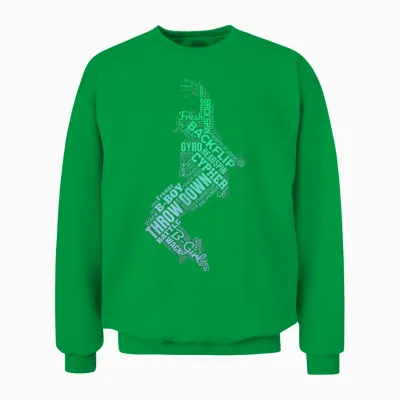 Children's Breakdance T-Shirt Breakdancer B-Boy B-Girl Breakdance T-Shirt, Black Unisex Sweatshirt - Irish Green