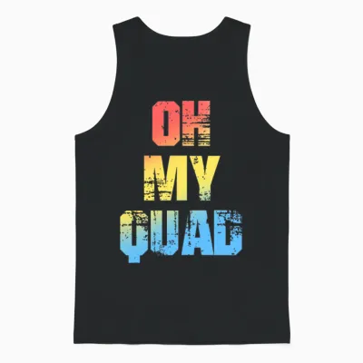 Oh My Quad Atv Slogan for Quad Bike Riders Unisex Tank Top - Black