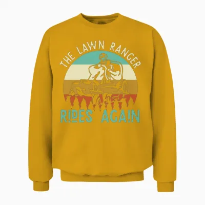 The Lawn Ranger Lawn Mower Tractor Unisex Sweatshirt - Gold