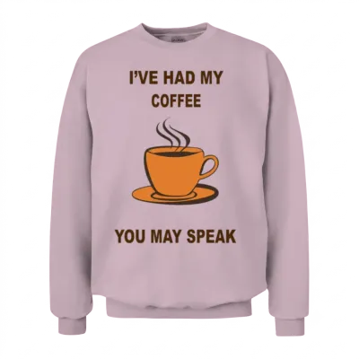 Funny Coffee Unisex Sweatshirt - Light Pink