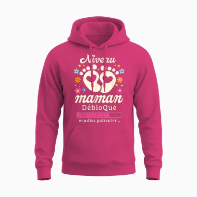Bientôt Maman 2027 Annonce Humour, Cadeau Future Maman 2027 Unisex Hoodie - Heliconia