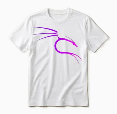 Kali Linux Hacker-Drachen-Design Unisex T-Shirt - White