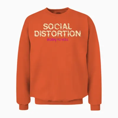Offizielle Social Distortion Born to Kill Skelly Unisex Sweatshirt - Orange