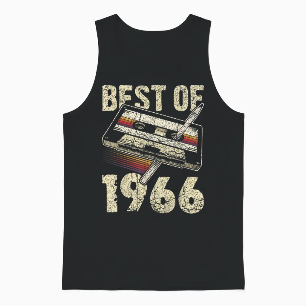 Best of 1966, Audio Kassette, 60. Geburtstag, 60 Jahre Alt Unisex Tank Top in Black
