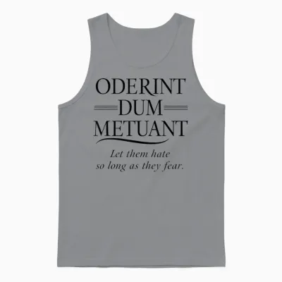 Classic Latin Language Phrase – Powerful Roman Quote T-Shirt, White, S Unisex Tank Top - Sport Grey