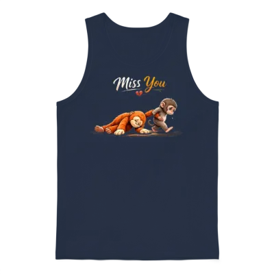 Punch the Monkey Unisex Tank Top - Navy