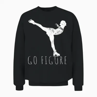 Figure Skating Figure Unisex Sweatshirt - Black