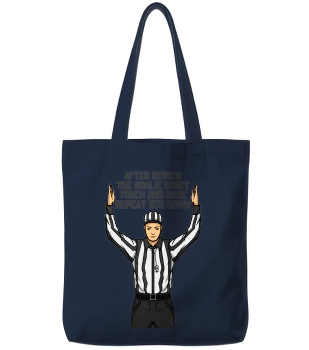 After Review Football Referee Clueless Sports Fan Tote Bags - Navy