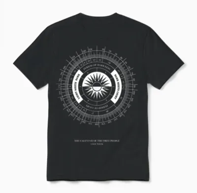 The Calendar of the First People Fringe Unisex T-Shirt - Black