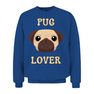 Pug Dog Unisex Sweatshirt - Royal