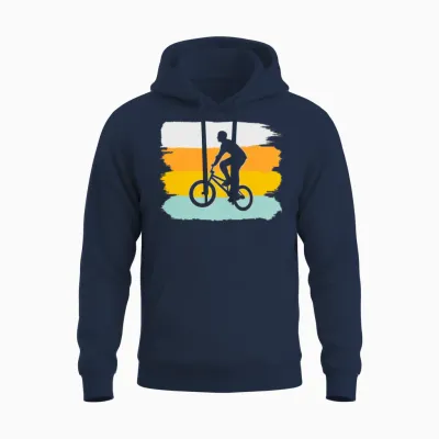 Bmx Retro Unisex Hoodie - Navy