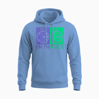 I Am This Old Shirt I Keyboard Mouse Nostalgia Unisex Hoodie - Carolina Blue