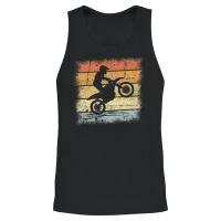 Motocross Retro Unisex Tank Top - Black – 2