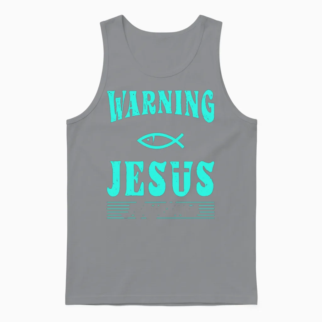 Start Talking About Jesus Christian & Faith Unisex Tank Top in Sport Grey