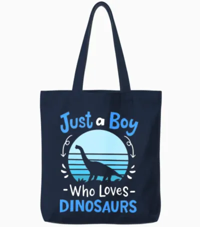 Dinosaurs Dinosaur Lover Retro Tote Bags - Navy