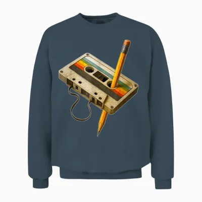 Retro Cassette - 80s 90s Outfit for Women Men Unisex Sweatshirt - Dark Heather