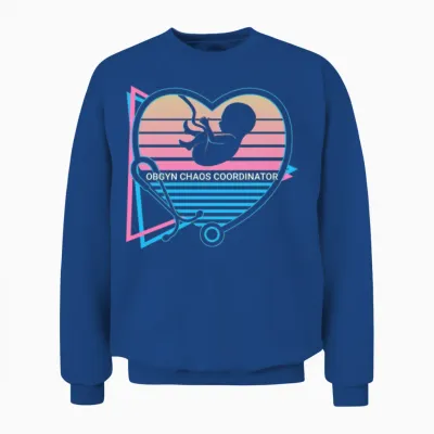 Obgyn Retro Unisex Sweatshirt - Royal