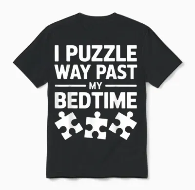 Puzzler Puzzles Puzzle Drôle Unisex T-Shirt - Black